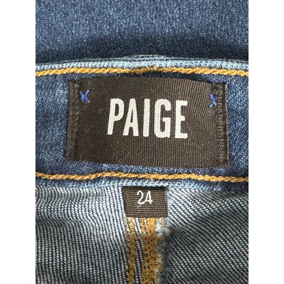 PAIGE Hoxton Slim High Rise Jeans in Hampton Wash Size 24 - Picture 6 of 16